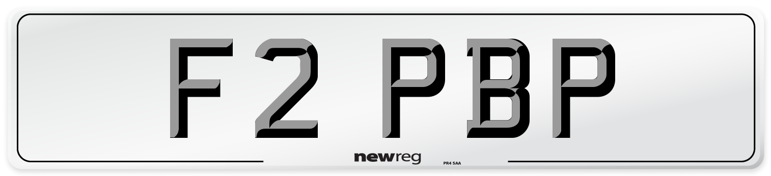 F2 PBP Number Plate from New Reg